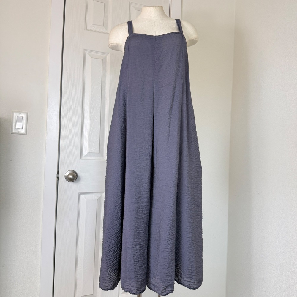 Cut Loose Gray Textured Wide Leg Jumpsuit S/M Sleeveless Lagenlook
